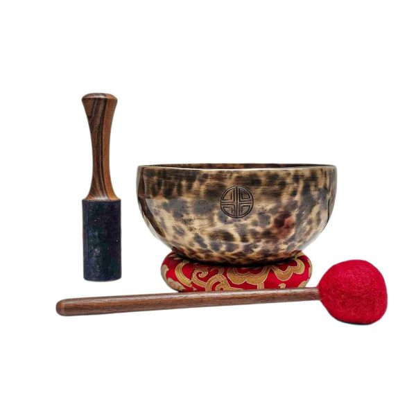 Full Moon Bowl – Moon Carved, Buddhist Hand Beaten