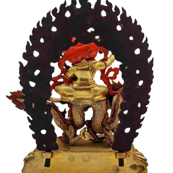 White Jambhala Statue - (Dragon Jambhala)