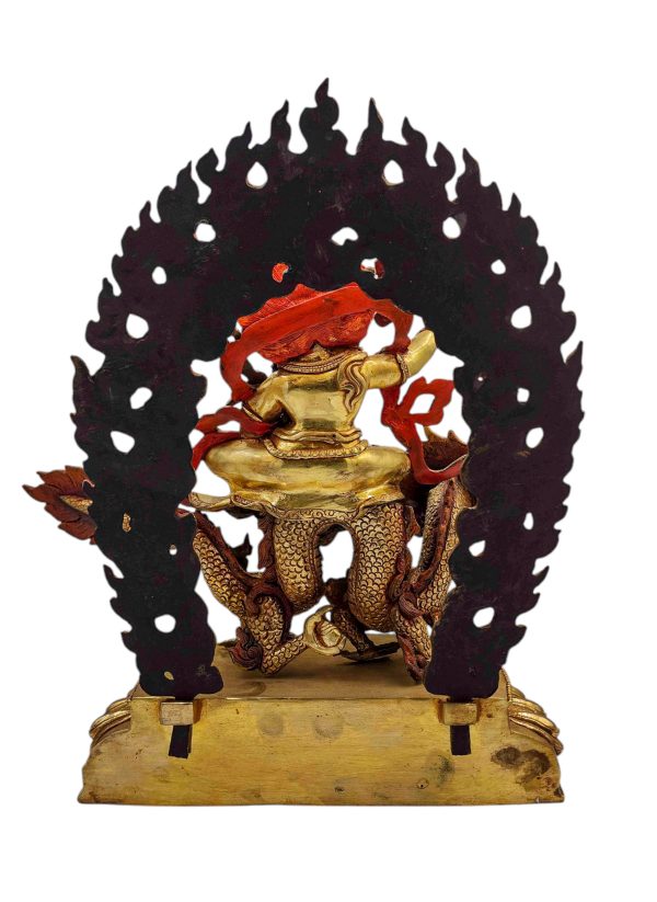 White Jambhala Statue - (Dragon Jambhala)