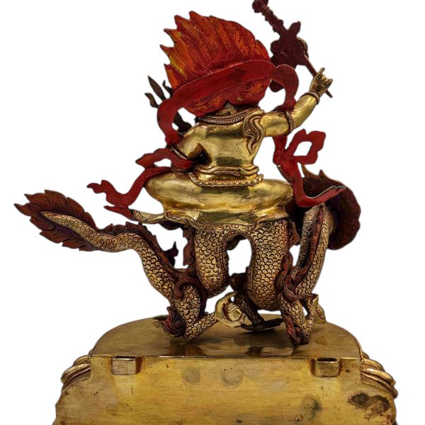 White Jambhala Statue - (Dragon Jambhala)