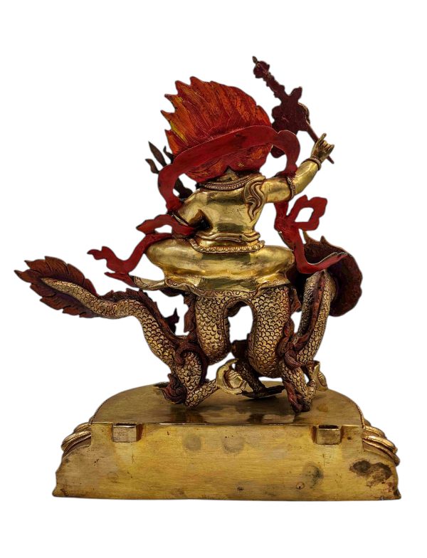 White Jambhala Statue - (Dragon Jambhala)