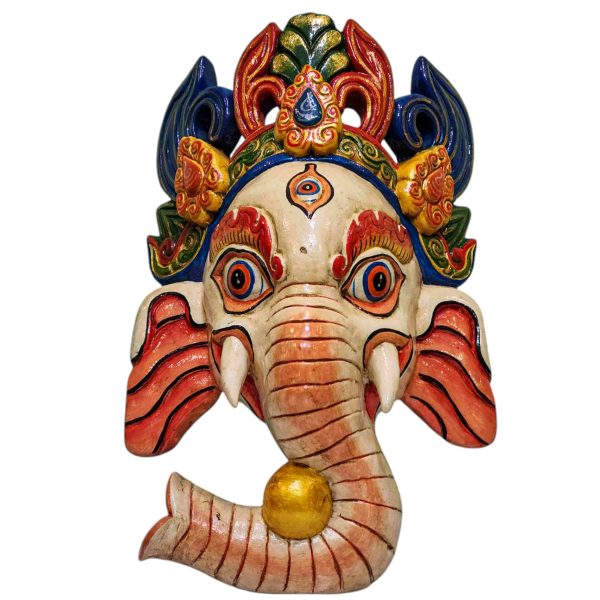 Ganesh – Handmade Wooden Mask, Wall Hanging