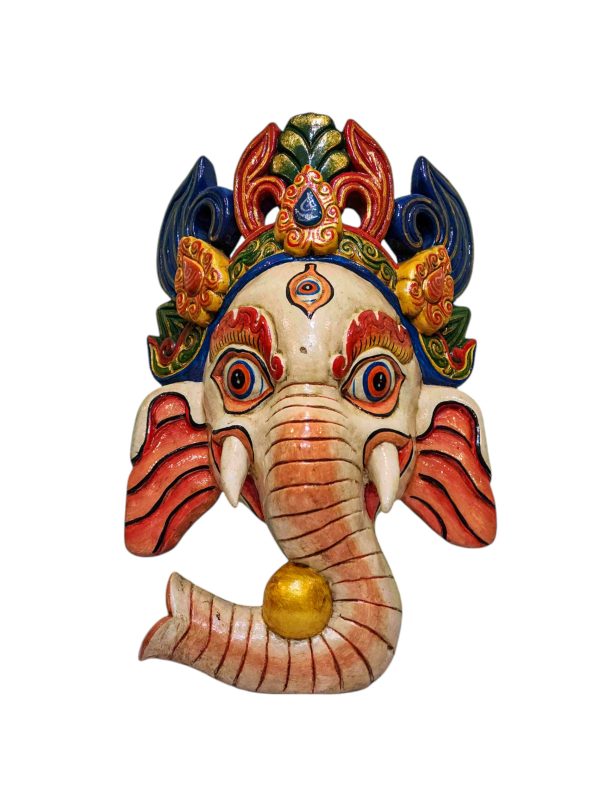 Ganesh – Handmade Wooden Mask, Wall Hanging