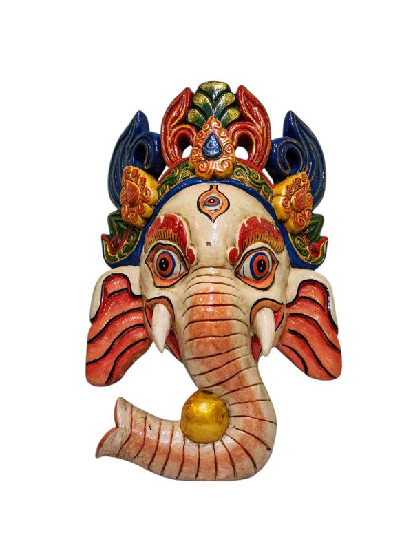 Ganesh – Handmade Wooden Mask, Wall Hanging