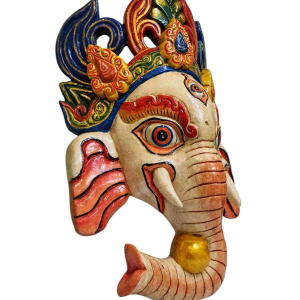Ganesh – Handmade Wooden Mask, Wall Hanging