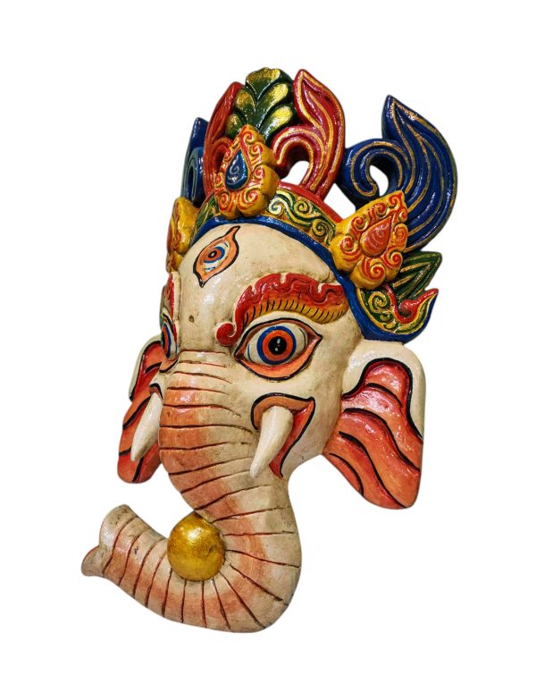 Ganesh – Handmade Wooden Mask, Wall Hanging