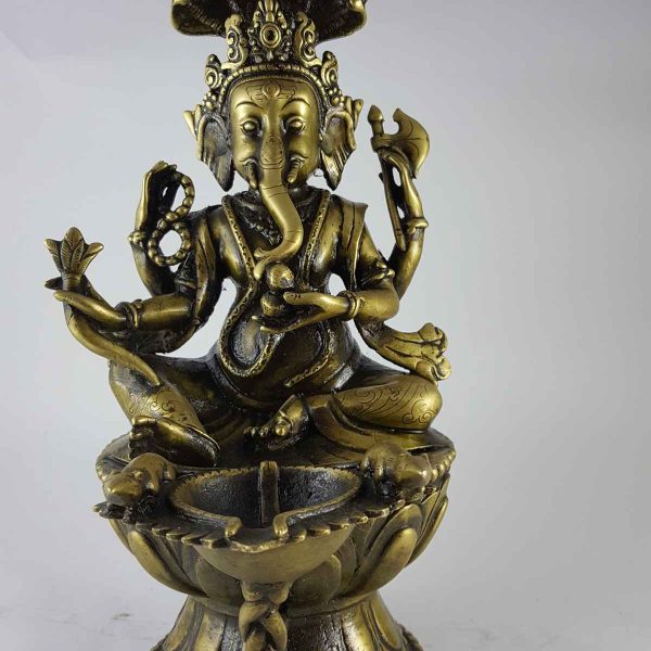 Brass Ganesh Sukunda Oil Lamp – High-Quality Statue
