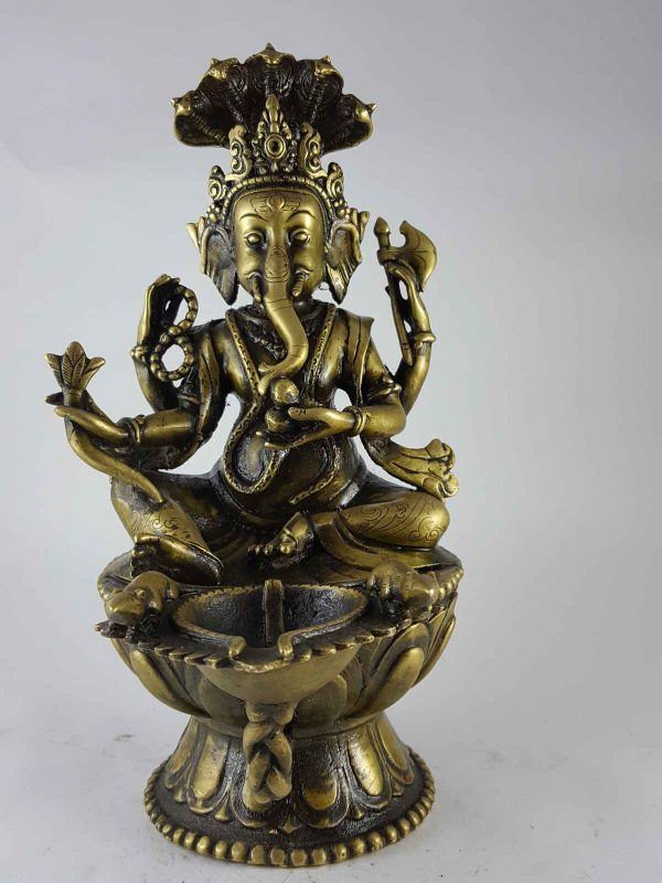 Brass Ganesh Sukunda Oil Lamp – High-Quality Statue