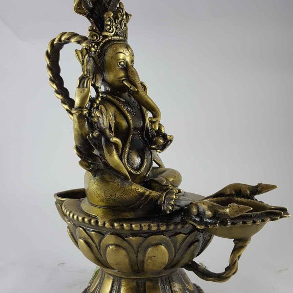 Brass Ganesh Sukunda Oil Lamp – High-Quality Statue