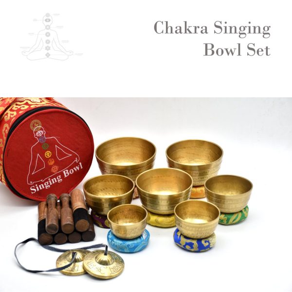 Chakra Singing Bowl Set with Tingsha – Complete Sound Healing Kit