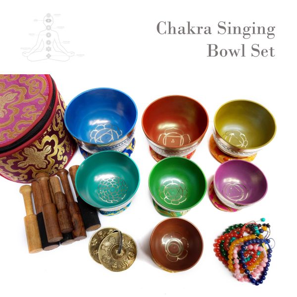 Seven Chakra Singing Bowl Set – Hand Hammered