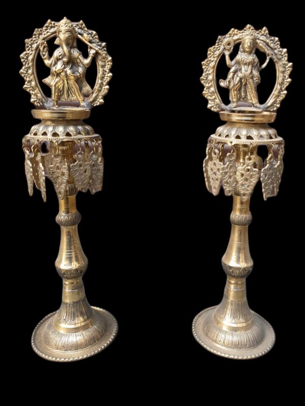 Nepali Traditional Panas Statue – Sukunda Oil Lamp Set