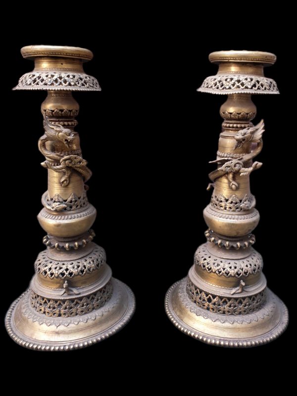 Nepali Traditional Panas Statue Set – Sukunda Oil Lamp