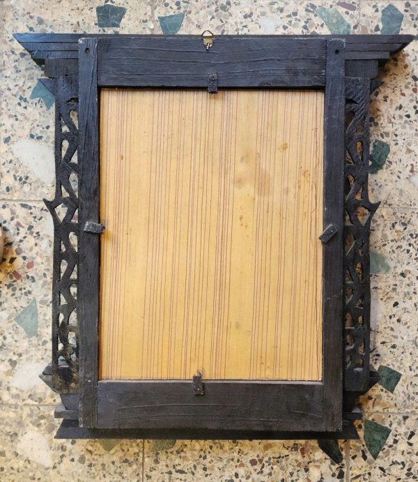 Traditional Newari Wooden Hand-Carved Window Design Photo Frame