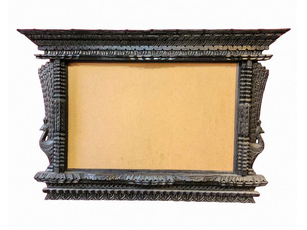Traditional Newari Wooden Hand-Carved Window Design Photo Frame