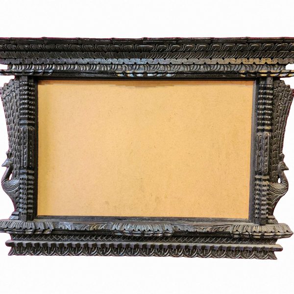 Traditional Newari Wooden Hand-Carved Window Design Photo Frame