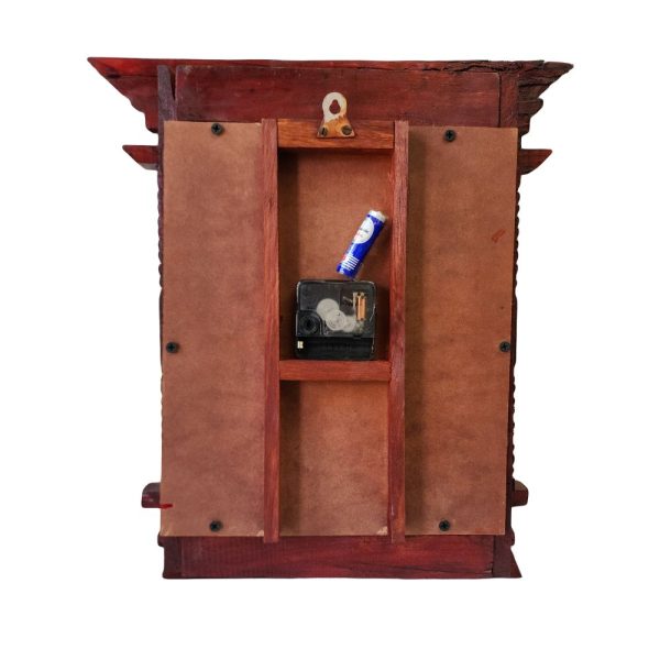 Traditional Newari Wooden Hand-Carved Wall Watch