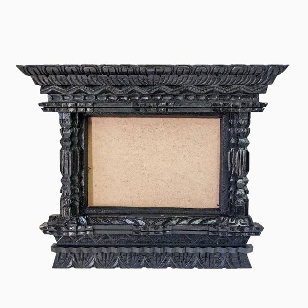 Traditional Newari Wooden Hand-Carved Window Design Photo Frame