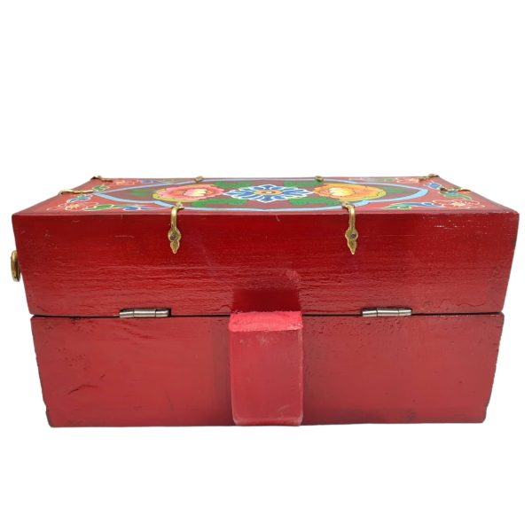 Buddhist Handmade Wooden Traveling Altar Chesum Box – Foldable with Seven Bodhisattvas