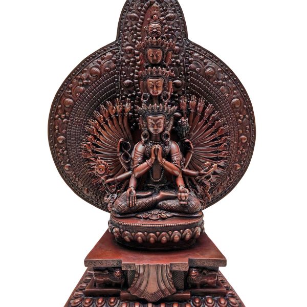 Avalokiteshvara – 1000 Arms (Sahasrabhuja) – Handmade Buddhist Statue