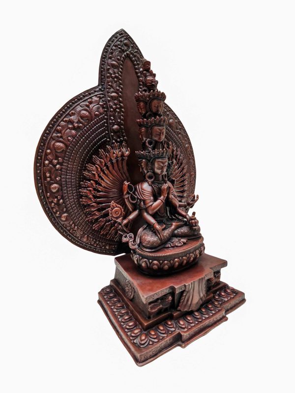 Avalokiteshvara – 1000 Arms (Sahasrabhuja) – Handmade Buddhist Statue