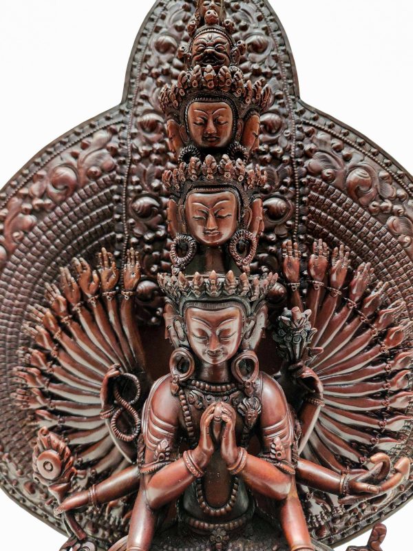 Avalokiteshvara – 1000 Arms (Sahasrabhuja) – Handmade Buddhist Statue