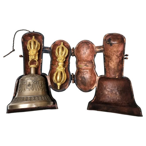 Bell and Dorje (Vajra) with Metal Cover – 9 Point Set | Dehradun Piece