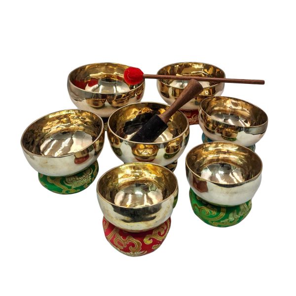 Seven Chakra Singing Bowl Set – Bronze with Glossy Finish