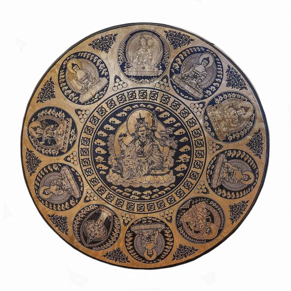 Handmade Gong – Bronze Chau Gong | Tam-Tam Symphonic Gong with Guru Padmasambhava Etching