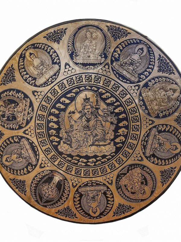 Handmade Gong – Bronze Chau Gong | Tam-Tam Symphonic Gong with Guru Padmasambhava Etching