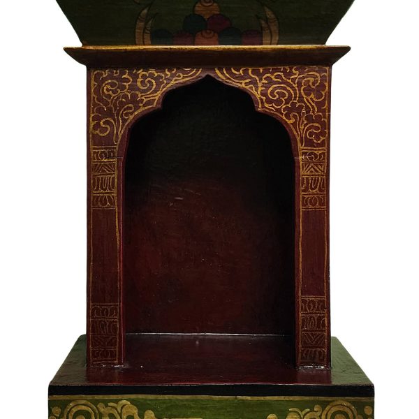 Traditional Tibetan Altar Chesum Box – Hand-Painted in Traditional Colors