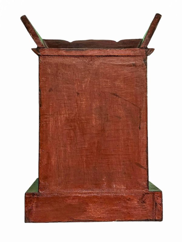 Traditional Tibetan Altar Chesum Box – Hand-Painted in Traditional Colors