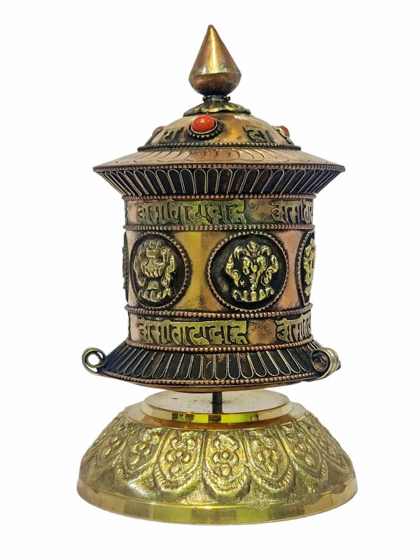 Table Top Buddhist Handmade Prayer Wheel