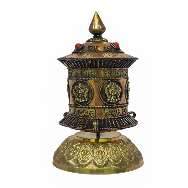 Table Top Buddhist Handmade Prayer Wheel