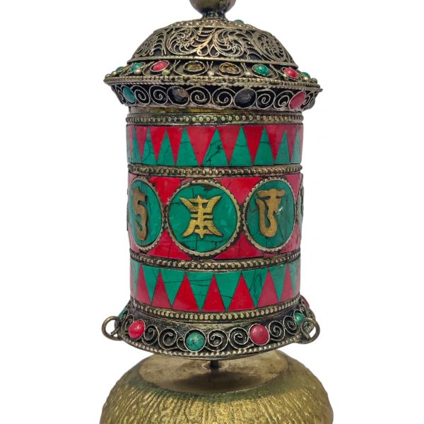 Table Top Buddhist Handmade Prayer Wheel