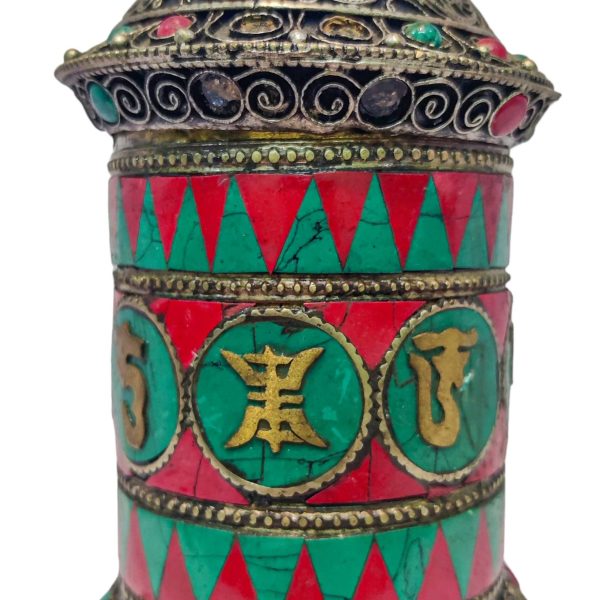 Table Top Buddhist Handmade Prayer Wheel