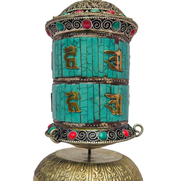 Table Top Buddhist Handmade Prayer Wheel