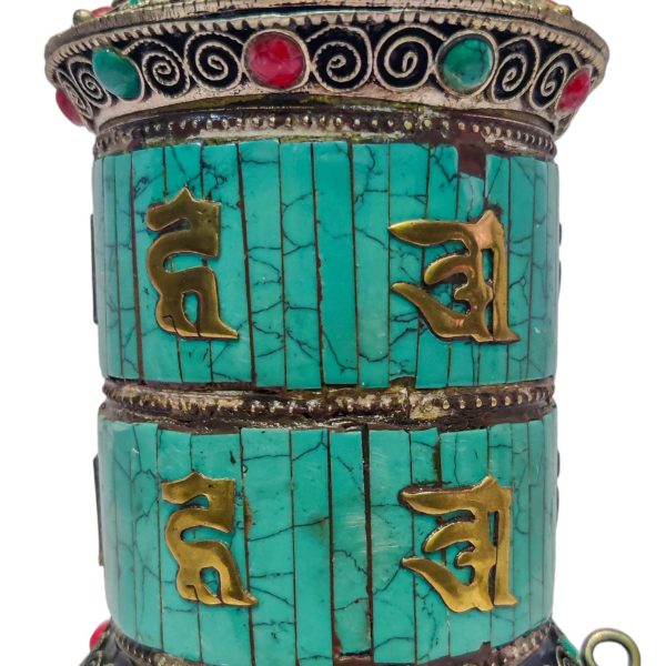 Table Top Buddhist Handmade Prayer Wheel