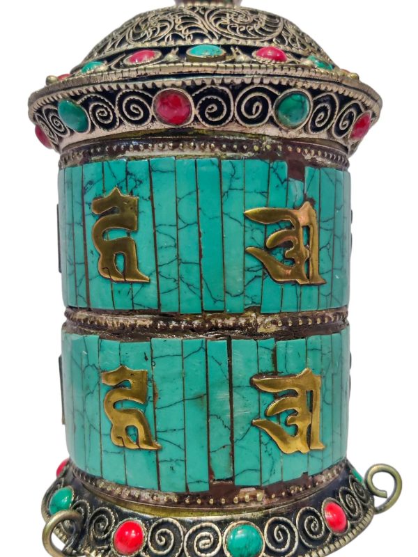 Table Top Buddhist Handmade Prayer Wheel