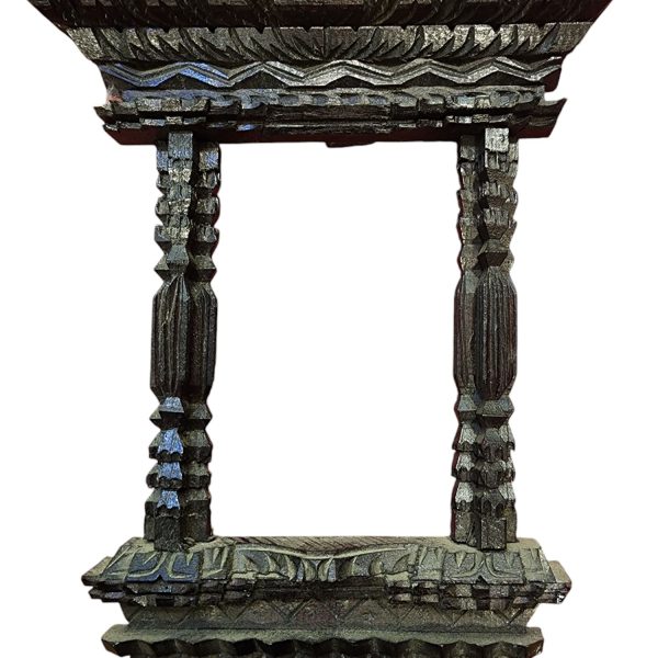 Traditional Newari Wooden Hand-Carved Window Design Photo Frame