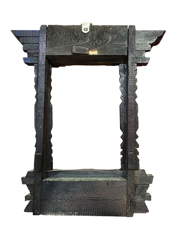 Traditional Newari Wooden Hand-Carved Window Design Photo Frame