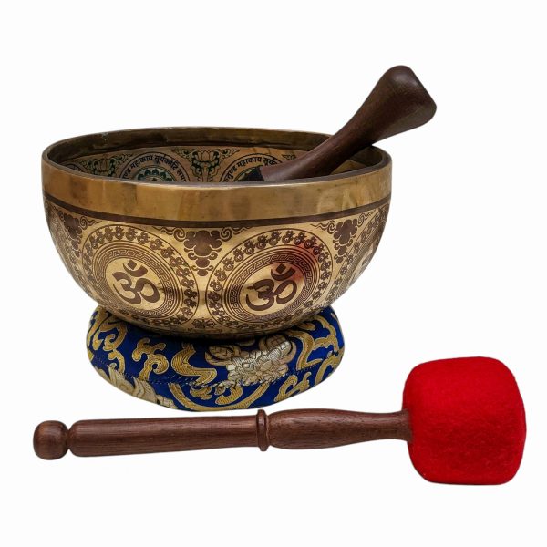 Buddhist Hand-Beaten Singing Bowl – Ganesh Carving