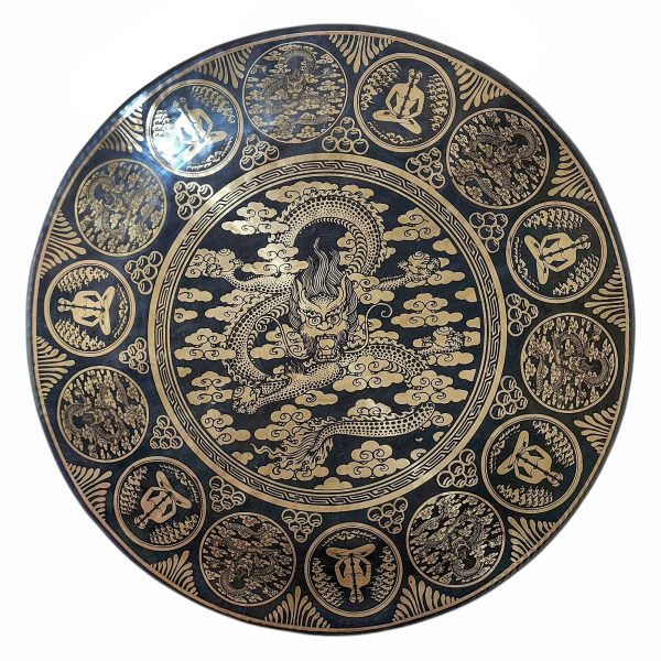 Handmade Bronze Chau Gong – Tam-Tam Symphonic Gong with Dragon and Chakra Etching
