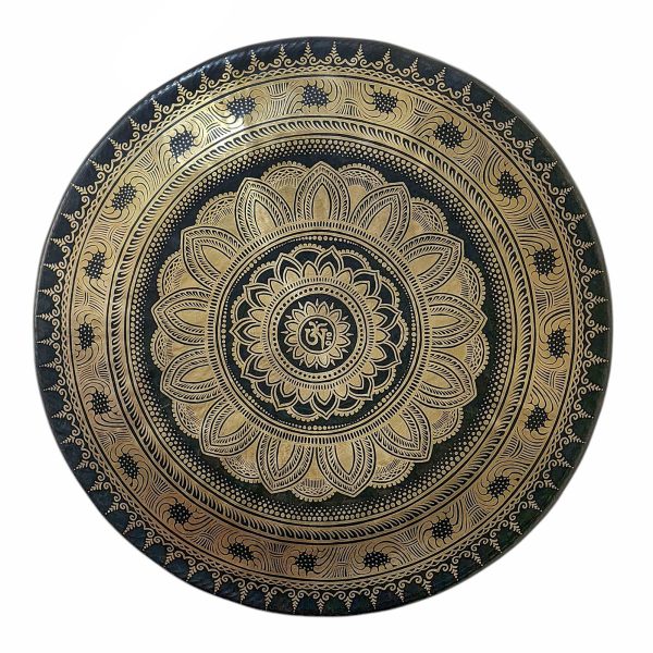 Handmade Bronze Chau Gong with Mandala Etching