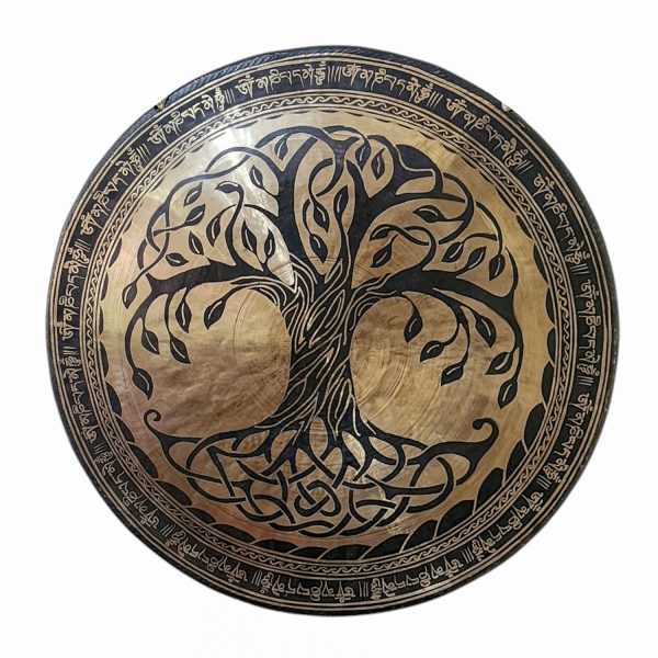 Handmade Bronze Chau Gong – Tam-Tam Symphonic Gong with Tree of Life Etching