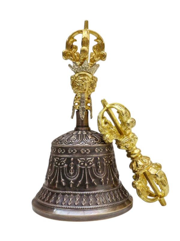 Bell and Vajra Dorje Set with Brocade Cover