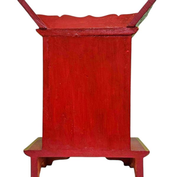 Traditional Tibetan Altar Chesum Box – Hand-Painted in Traditional Colors