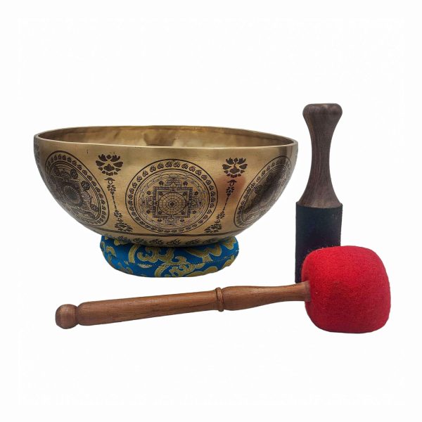 Buddhist Hand-Beaten Singing Bowl – Dancing Shiva Carving