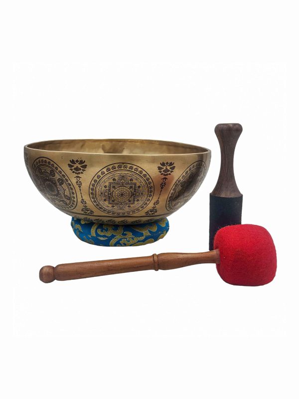 Buddhist Hand-Beaten Singing Bowl – Dancing Shiva Carving