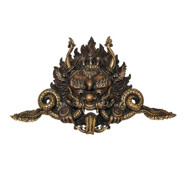 Cheppu – Handmade Ritual Metal Mask, Antique Finishing